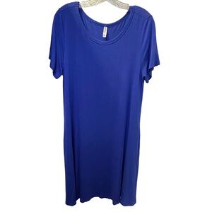 T-Shirts Dress Bundle. Three Dresses in Red, Green, and Blue Women’s Size XL